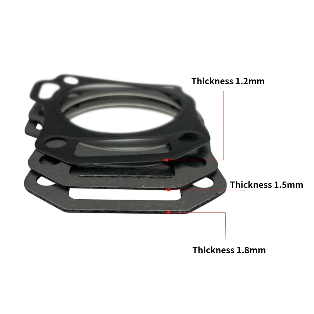 STRONGTHIUM 196cc 208cc 212cc 224cc GX200 GX160 Head Gasket Set for Predator Honda id 70mm 1.8mm/1.5mm Thick Graphite Gaskets +1.2mm Thick Iron Gasket