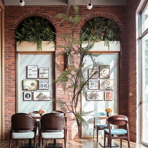 Fosolasi 78.7 In Height Set Of Artificial Tree Branches With 4Pcs Persian Fern Leaves Fake Tree Vines Trunk Twigs Silk Moss Green Plants For Wall Hanging Home Wedding Backdrop Room Shop Decoration thumb #8