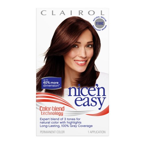 Clairol Nice 'n Easy Color 118E Medium Mahogany Brown Pack 3 miniatura 1