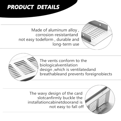 Sourcing Map Lüftungsgitter Aus Alu, 30x5 Cm, Für Schrank & Kleiderschrank – Silber Eloxiert