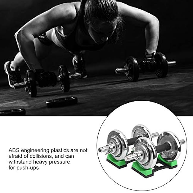 Dumbbell Bracket Mat, 1 Pair ABS Dumbbell Bracket Mat Universal Dumbbell Storage Frame Stand Floor Protection Holder Home Gym Equipment 7.6x3.9 in