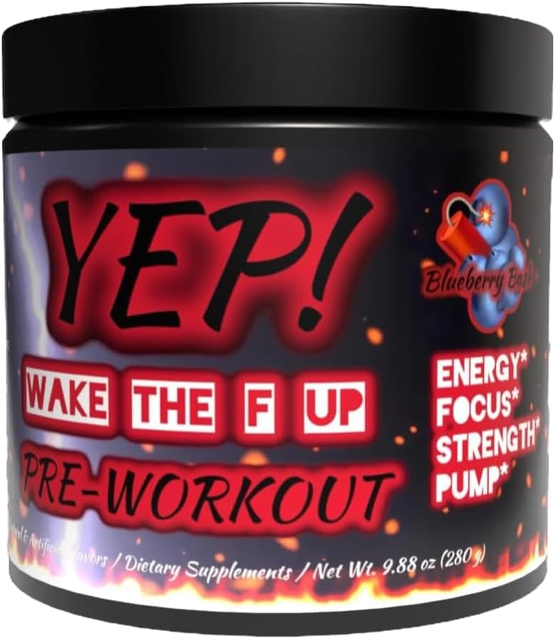 Image of YEP Wake The Faith Up Advanced Pre Workout - Not Your Basic Preworkout with Bonus Ingredients - Customizable Dosing for Your Desired Intensity - Up to 40 Servings (Blueberry Bash)