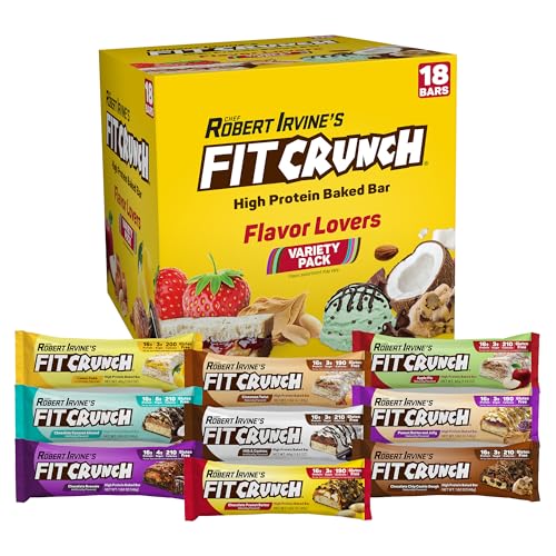 FITCRUNCH Snack Size Protein Bars, 6-Layer Baked Bar