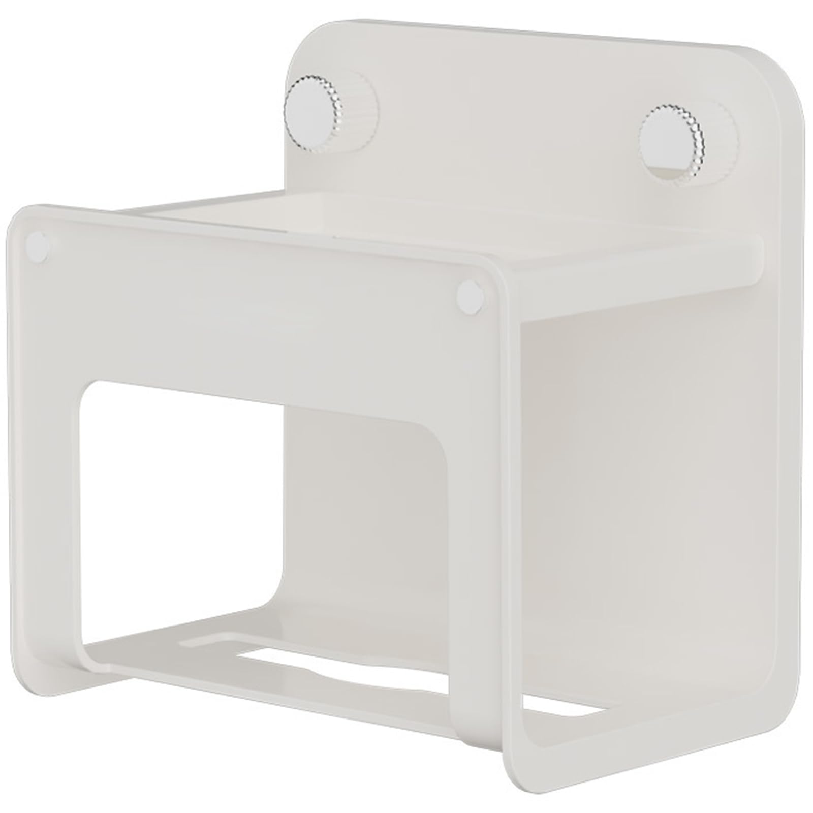 Xagmodshn Dumb White Large Opening Wall Mounted Tissue Holder Modern Bathroom Shelf With Strong Suction Cups Paper Towel Bracket Enduring Space Saving Esay Bathroom Storage Shelves