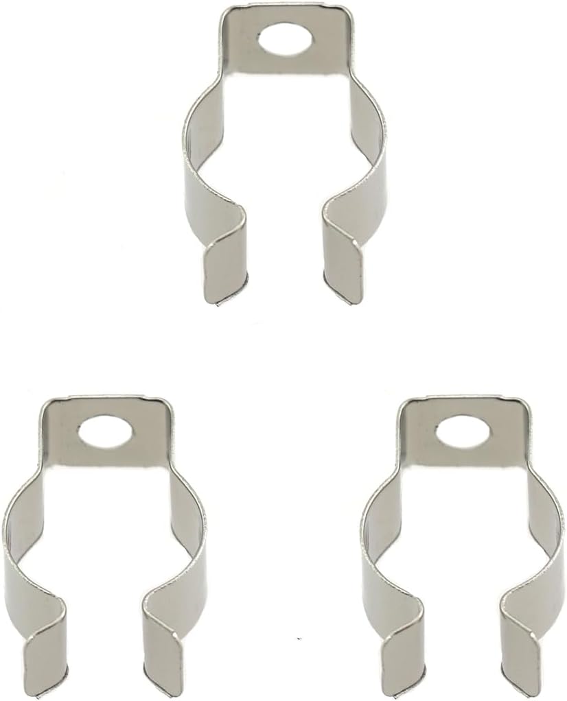 30PCS T5 U Clamp Bracket Tube Clamp Fixing Clip Split Tube Hanging Plate Accessory Fluorescent Tube Replacement Mounting Accessory For Home Appliance Office Industrial, 412-UCBA-S30