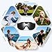 ZEYEHU Smart Camera Glasses for Action Sports, HD Video Recording Glasses with 64GB Memory, Action Audio Camera Sunglasses for Men Women Outdoor(Black)