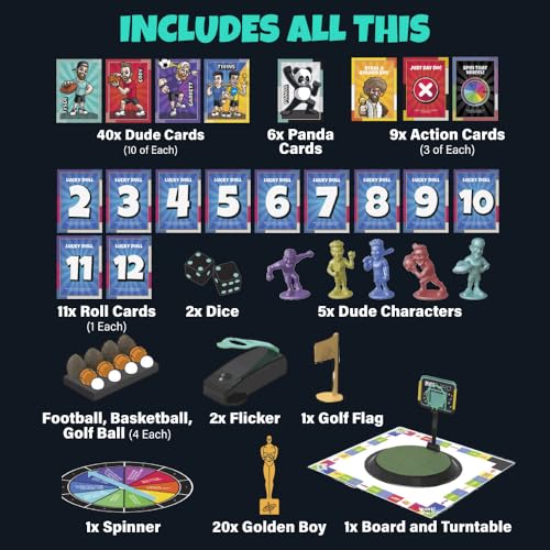 Dude Perfect Board Game, 2-5 Player Challenging and Competitive Family Board Games, Ideal Sports Board Games for Family Game Night, Ages 4 and Above - Thumbnail 6