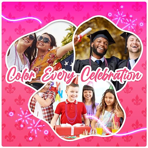 Windy City Novelties - 33" Inch Metallic Bead Necklace Bulk 72 Pack for Mardi Gras and Celebrations4