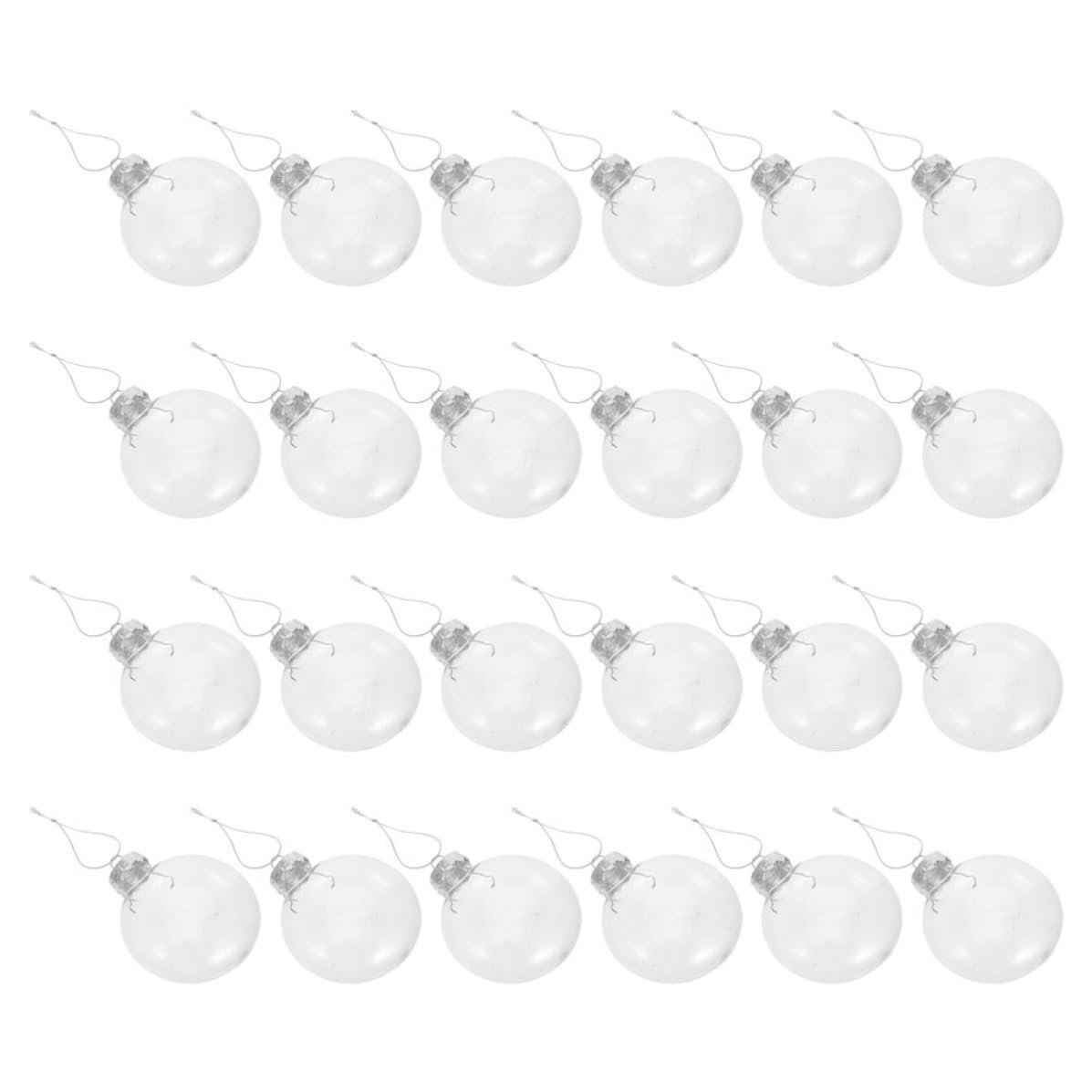 SHINEOFI 48 Piezas Bola de Navidad Transparente Rellenable Pet, Adorno
