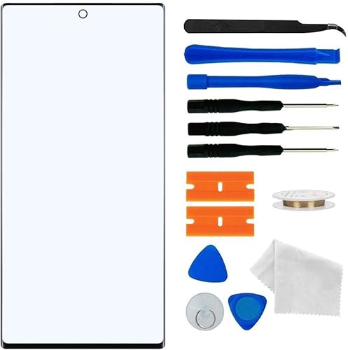 Repuesto de pantalla original para Galaxy Note 20 Ultra 5G, kit de reparación de pantalla de vidrio para lente exterior frontal para Samsung Galaxy
