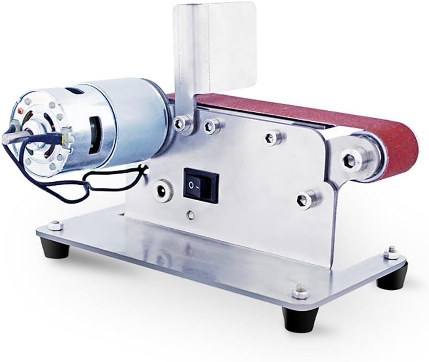 NubagG ベルトサンダー、多機能電動ミニベルトポリッシャー、ナイフシャープナー、7速調整可能、ホームDIYウッドサンディングツー