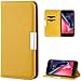 Produktbild Vepbk für iPhone 8 / iPhone 7 Hülle, Schutzhülle Handytasche Lederhülle Flip Handyhülle Case Leder Tasche Bookstyle Magnet Brieftasche Geldbörse Schale für iPhone 8 / iPhone 7,Gelb