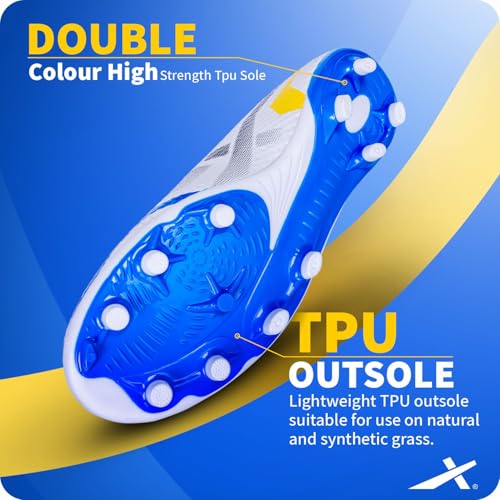 Image of Vector X Rapid 2.0 Series 3D Texture Upper with Double Colour TPU Sole| Unique Design|Comfortable| Football Soccer Court Studs|Futsal Shoe| Ideal for Synthetic Turf & Hard Ground|Men, Youth, Boys