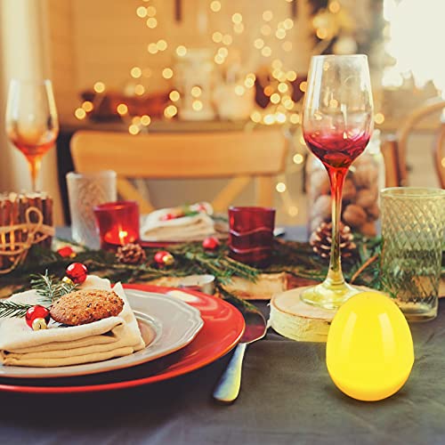Image Tea Light Candles, 12 Pcs Led Egg Shaped Lights Flameless Flickering Candle Lamp thumb #7