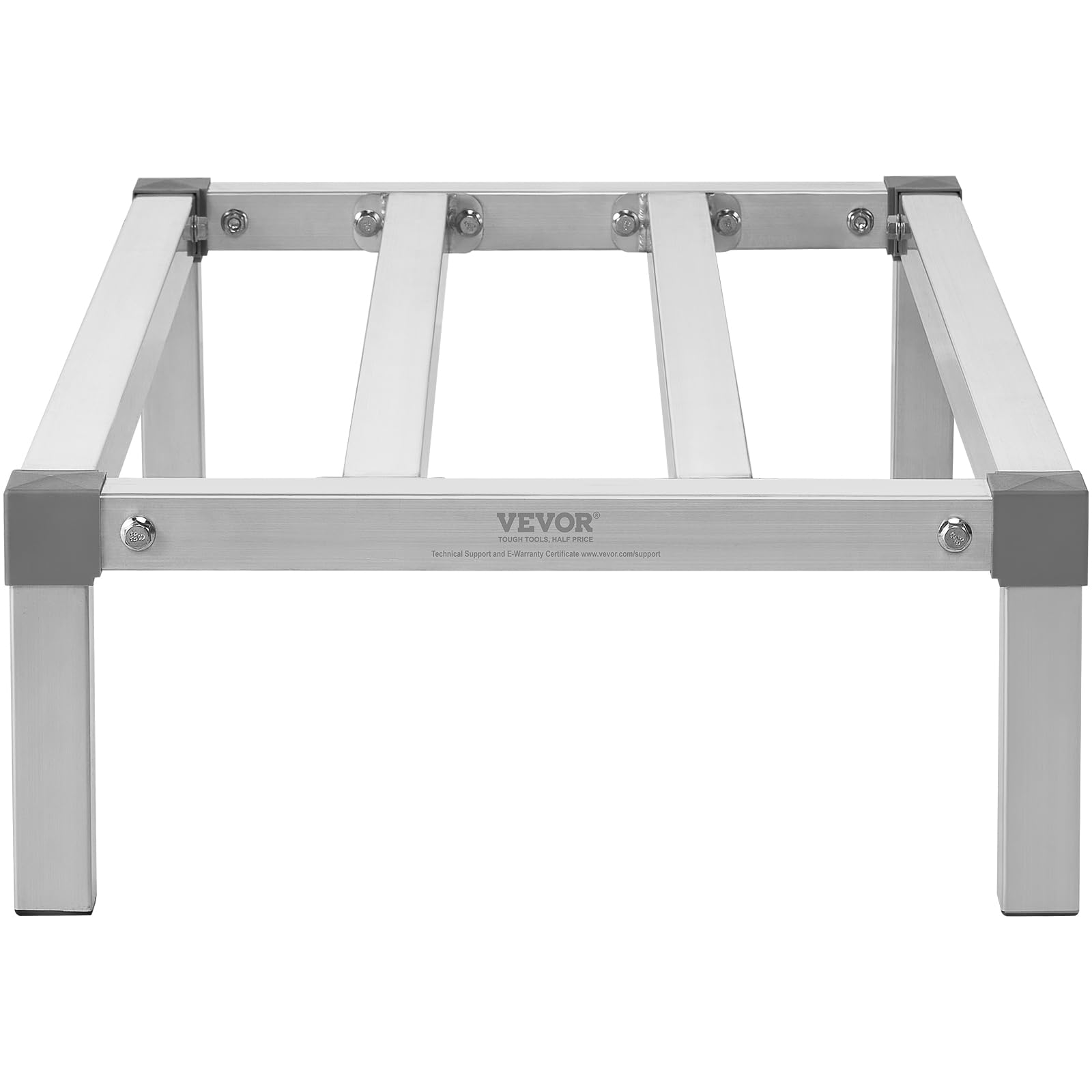 VEVOR Rack de Calage en Aluminium, 91,4x50,8x20,3 cm, Support de Stockage Commercial, Capacité de Charge 454 kg, Assemblage Facile, pour Rangement Aliments au Sol, dans Restaurants, Cuisines, Garages