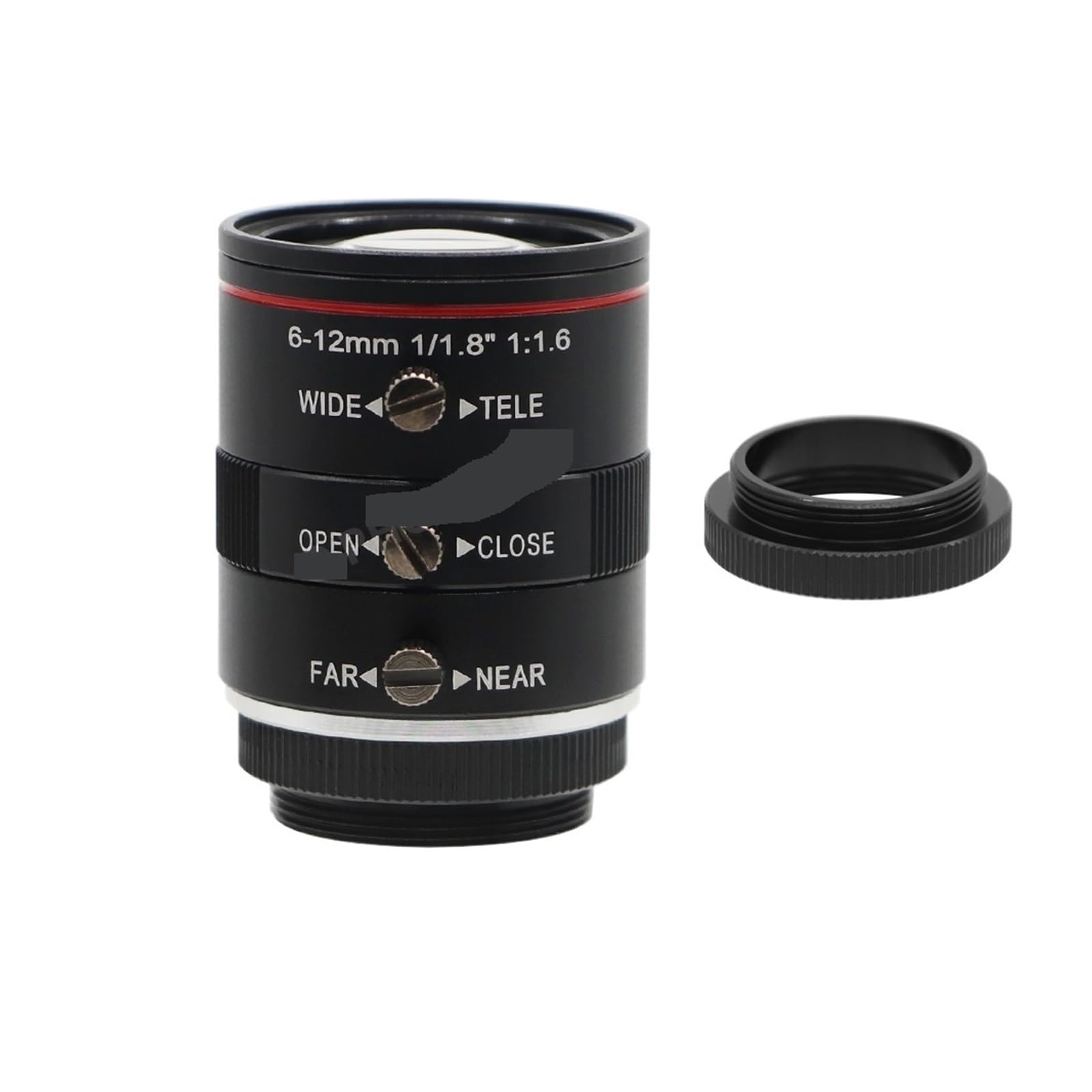 Obiektyw kamery przemysłowej 6-12MM, 1/1.8 "3 megapikselowa ręczna przysłona, zmiennoogniskowy stały, obiektyw CCTV do kamer wizyjnych Kontrola sprzętu