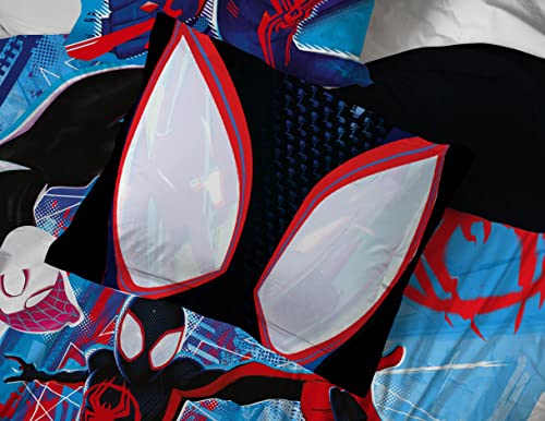 Image of Jay Franco Marvel Spiderman Across the Spider-Verse Glitch 7 Piece Queen Size Bed Set - Includes Comforter & Sheet Set Bedding - Super Soft Fade Resistant Microfiber (Official Marvel Product)