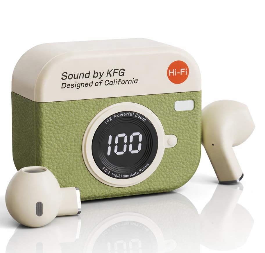 Image of Q85 TWS Earbuds with Digital Display, BT 5.49+ENC for Clear Calling, Low Latency Gaming Wireless Headphone, 40 Hours Play, Immersive Sound, Touch Control, IPX4 & Voice Assistance. (Green)