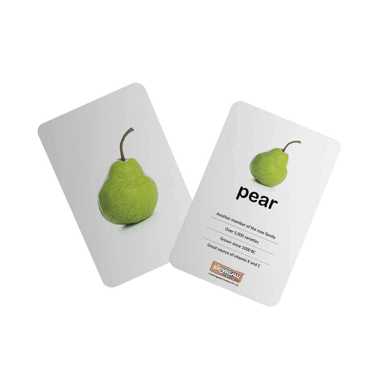ZiGYASAW Fruits Flash Cards, Multicolour 1