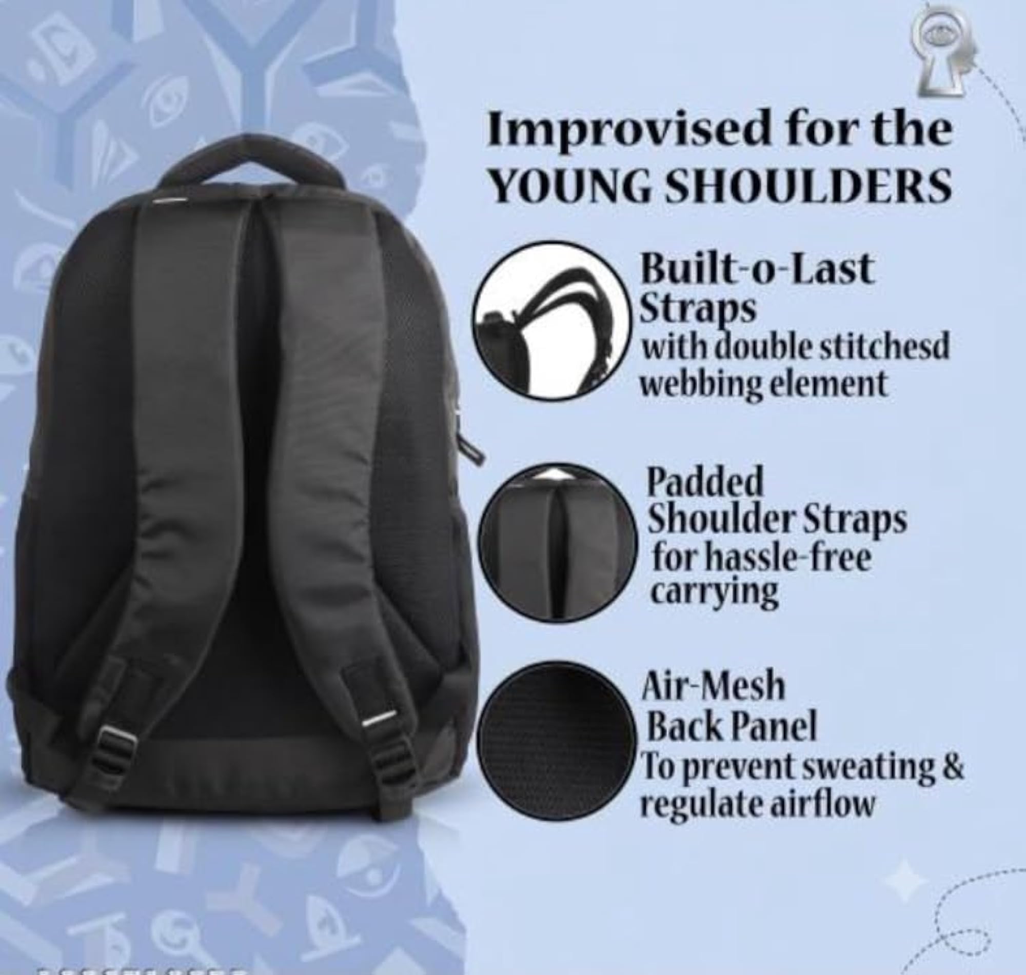 XHACKERX Laptop Backpack with Padded Compartment