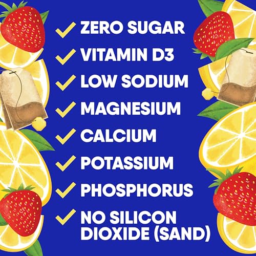Image of GoHydrate Sugar Free Electrolytes Powder - Lemonade Mixed, 15 Packs | Low sodium instant hydration daily drink mix; water flavor packet singles with Vitamin D