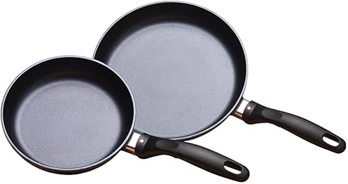 Swiss Diamond Fry Pan Duo HD Induction antiadherente recubierto de diamante utensilios de cocina antiadherentes de 8 pulgadas y 10.25 pulgadas, de