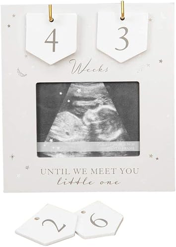 Miniatura 4 de Happy Homewares Arrival by Weeks - Marco de cuenta regresiva de madera de fibropanel de densidad media (4 x 3 pulgadas),