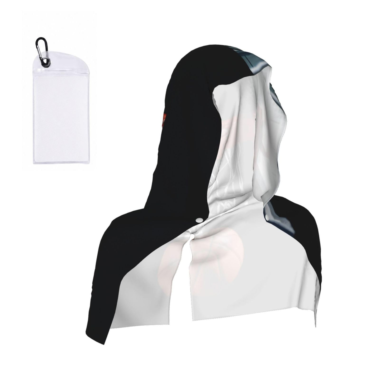 SATUSA Basketball Print Cooling Hoodie Towel, Cooling Towels For Neck And Face, Quick Drying Absorbent Cooling Head Towel Beach Camping Gym Construction(2pcs)