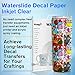Koala Waterslide Decal Paper INKJET CLEAR, 20 Sheets 8.5x11 Inch Water Slide Transfer Paper Transparent Printable Waterslide Paper for DIY Tumbler, Mug, Nails