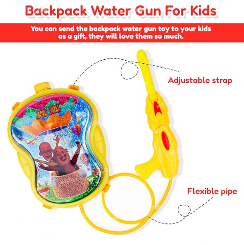 Image of Zest 4 Toyz Holi Pichkari Water Gun for Kids Boy Girl Powerful High 3.4Ltr. Pressure Water Tank Spray with 100 Balloon, Motu PATLU (Crazy Tank)