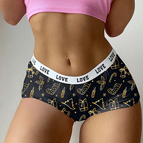Amikadom Roupa íntima feminina lingerie gráfica de coração roupa íntima triangular, roupa íntima 202