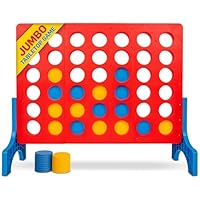Bolaball 4 in a Row Outdoor Game – 1.8 Ft Yard Game for Adults & Family, Life-Size Lawn Game, Extra Large Outdoor Game, Backyard Oversized Game for Kids & Adults