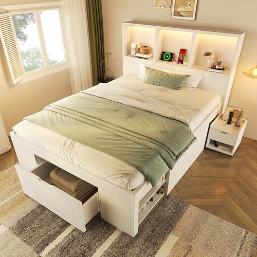 Cama funcional para dormitorio juvenil con espacio de almacenamiento y lectura nocturna 2