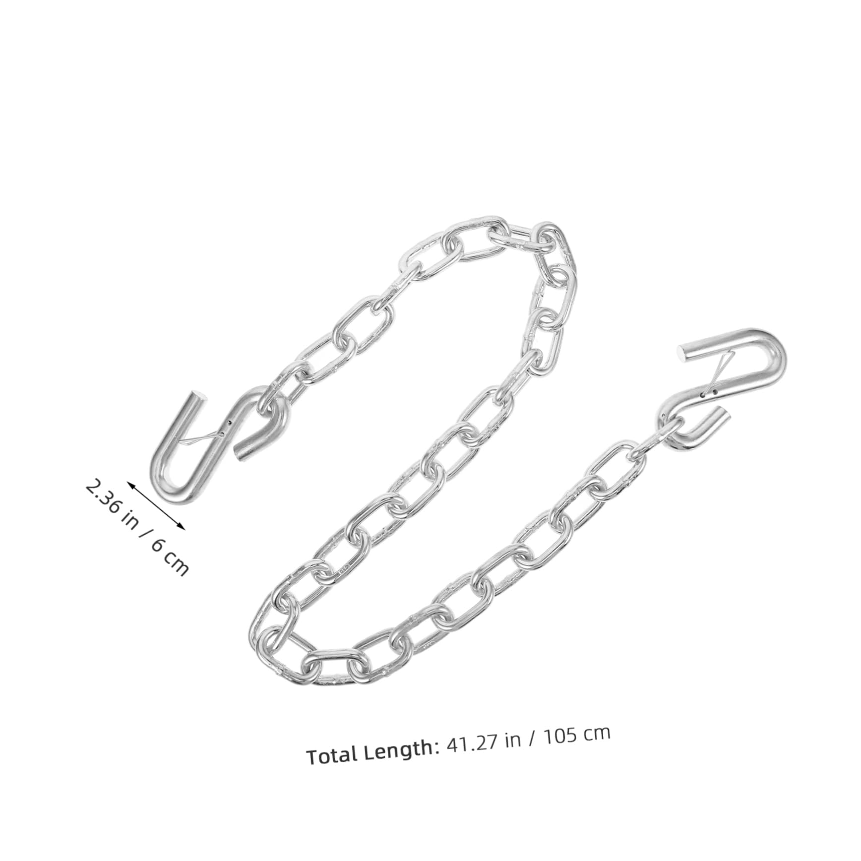 Catena Sicurezza per Rimorchio con Ganci in Acciaio Inox