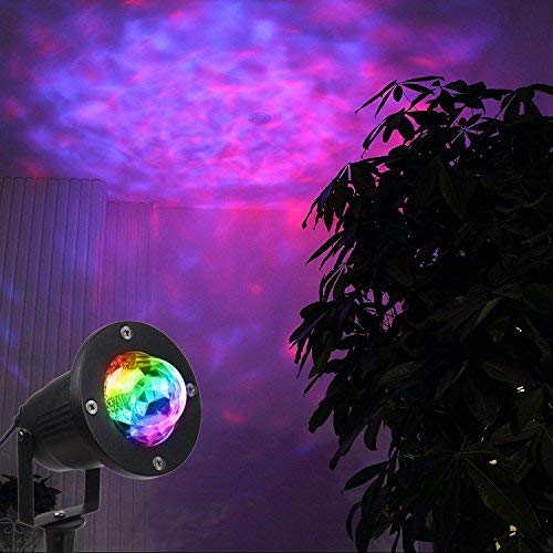 Koot Outdoor Water Wave Lights Projector Ocean Ripple Garden Lighting 10 Color Led Waterproof Water Effect With Remote For Christmas Halloween Garden Indoor Wedding Party Holiday Disco Kids #TOP5