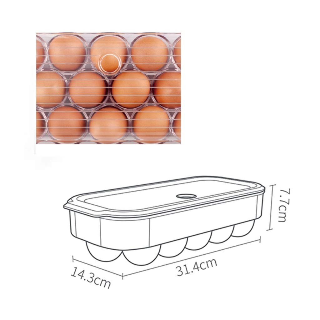 ZHANGXIAO Eierablage Mit Deckel, Container Plastik Transparent Aufbewahrungskiste Halter