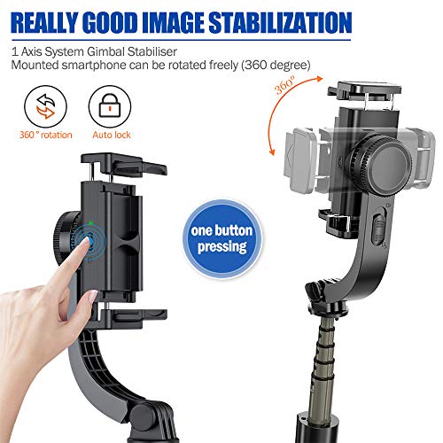 Selfie-Stick, Handy-Stativ, Anti-Shake, ausziehbarer Bluetooth-Selfie-Stick, abnehmbare Fernbedienung, 360° drehbar für… – Bild 3