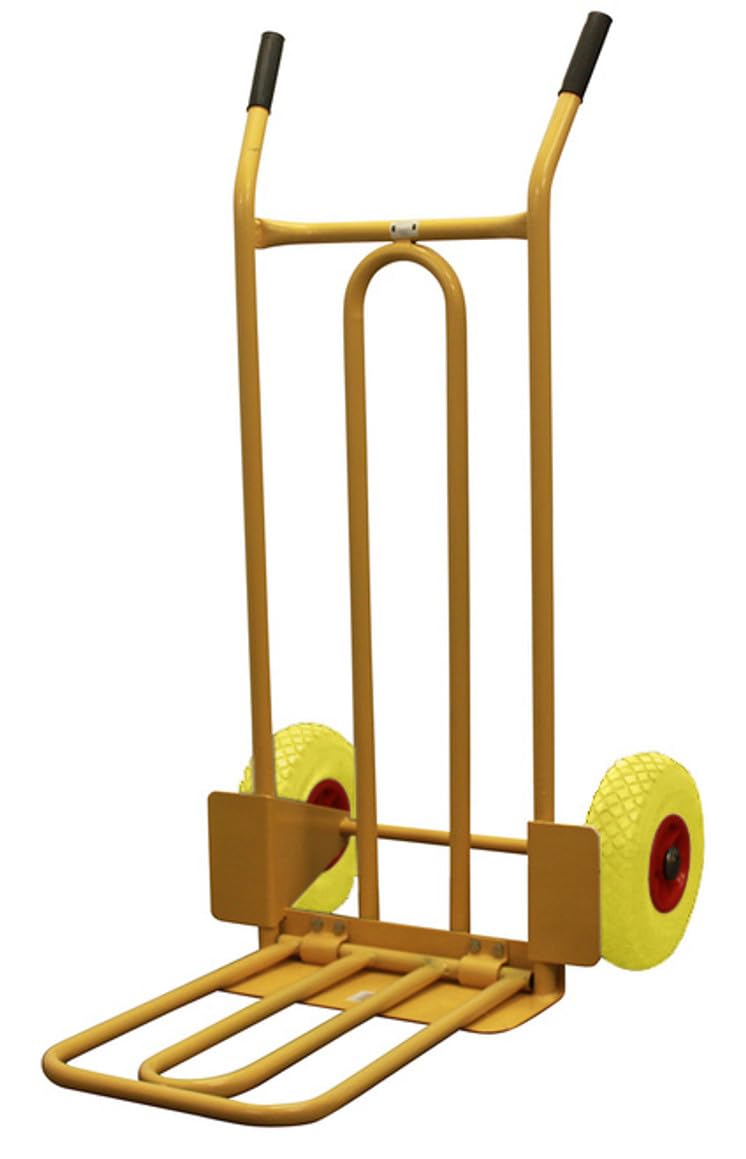 CGV380 Heavy Duty Sack Truck and Folding Sack Trolley Heavy Duty with Fixed Toe, Puncture Proof Wheels & Steel Frame for Home & Commercial Use, 200 Kg Capacity
