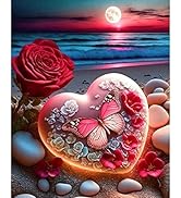 YALKIN 5D Large Diamond Painting Kits For Adults (35.4x15.7inch), Abstract Full Round Drill Wave Pictures Arts Paint By Diamonds Kits Diamond Art Kits