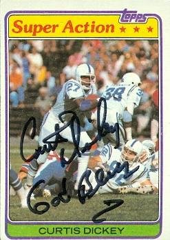 Autograph Warehouse 83329 Curtis Dickey Autographed Football Card Baltimore Colts 1981 Topps No .121