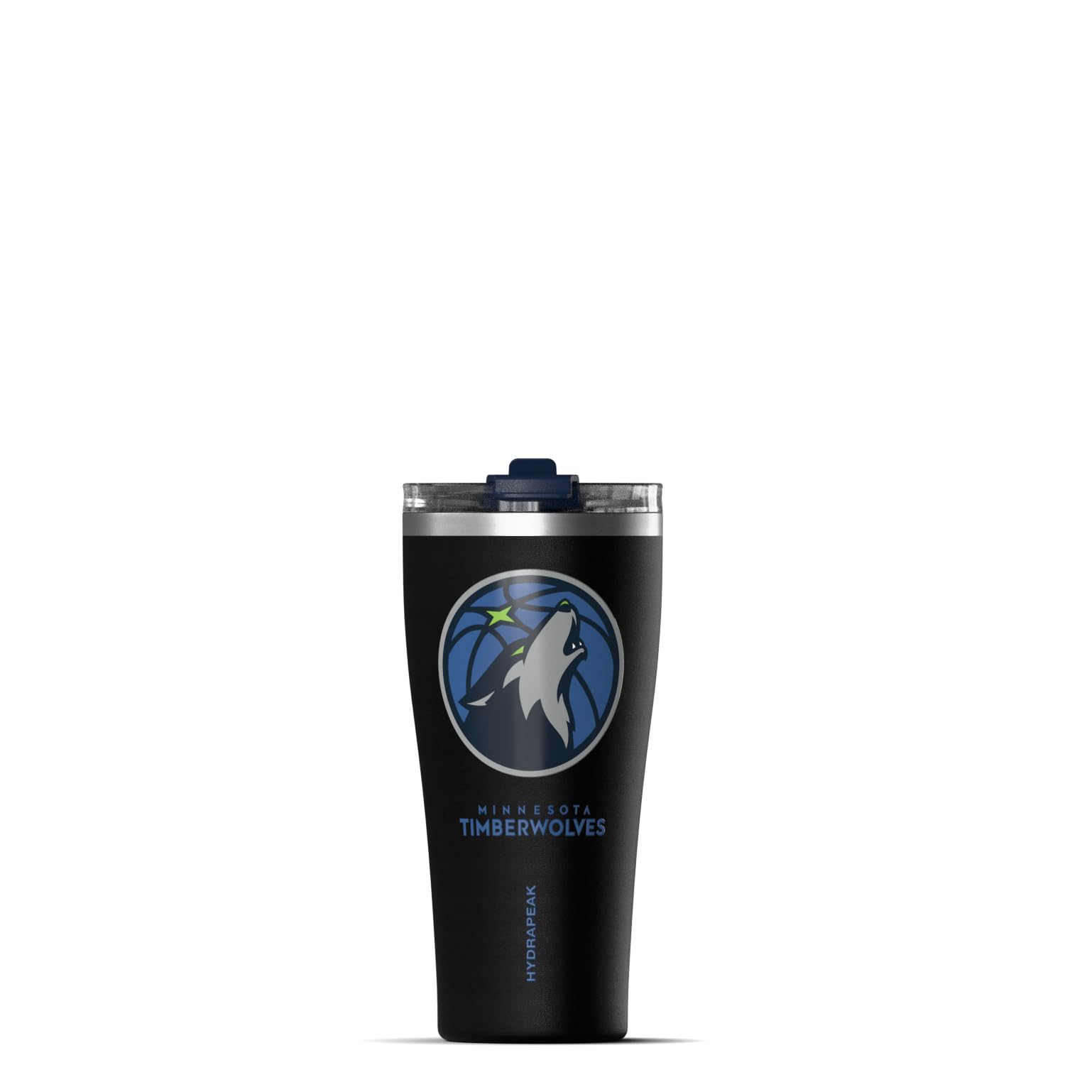 Hydrapeak NBA Officially Licensed Minnesota Timberwolves Roamer 30oz Vacuum Insulated Stainless Steel Tumbler with 2-in-1 Flip &amp; Straw Lid, Spill-Proof, Cup Holder Friendly Design