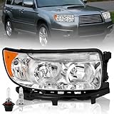TUSDAR Headlight Assembly w/Bulbs Set for 06-08 Subaru Forester / 07-08 Subaru Forester w/o Sports Package Headlamp Passenger Side