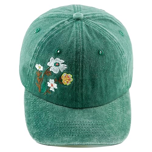 Gorra de béisbol bordada verde talla única miniatura 5