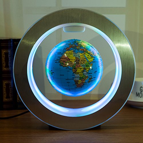 Fugest Levitation Floating Globe 4Inch Rotating Magnetic Mysteriously Suspended In Air World Map Home Decoration Crafts Fashion Holiday Gifts (Blue) #TOP5