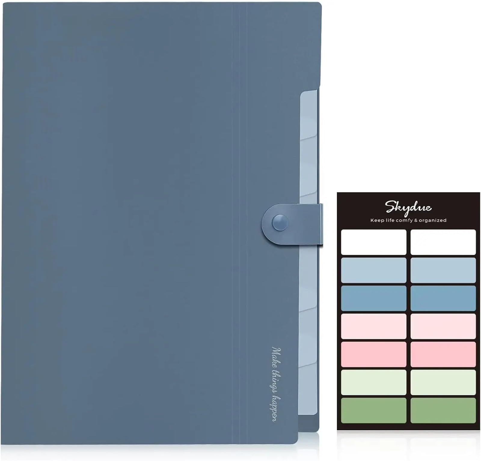 Fächermappe Expanding File Folder Organizer | 8-Pocket Accordion File with Labels, Portable Receipt Bill Document Holder(Black)
