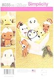 Simplicity US8035OS Patterns Stuffed Animals and Ornaments Size: Os (One Size), 8035