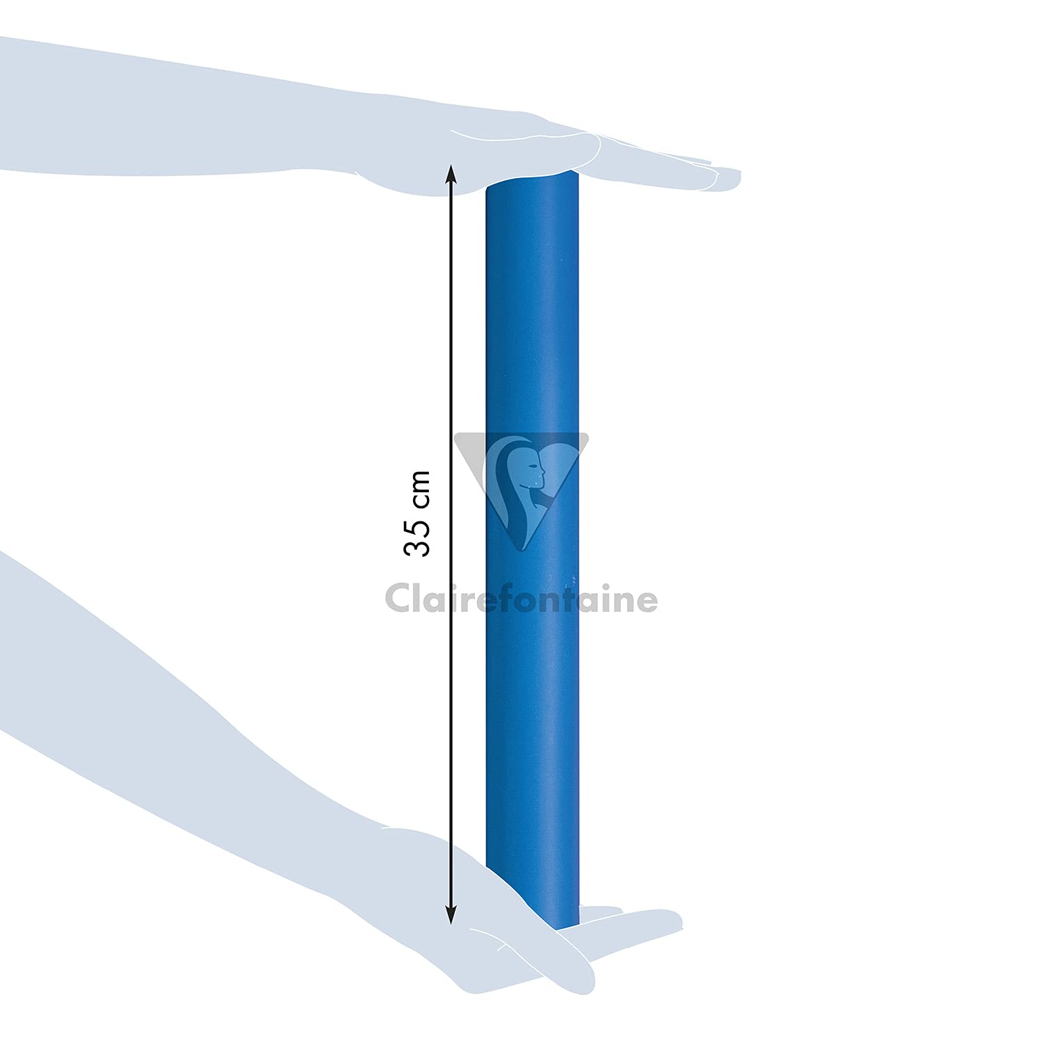 Clairefontaine 95802C 1 rouleau de papier cadeau Tiny Rolls, 90 g, 5 x 0,35 m, pratique en petit format, 1 rouleau, couleurs assorties, motifs de Noël