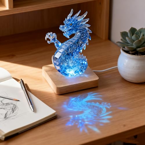 Image of 2pcs LED Wood Light Base for 3D Crystal Glass Art, Resin Art & Acrylic - Square Lighted Lamp Stand Pedestal for Tabletop, Cabinet, Bedside Crystal Sphere Display