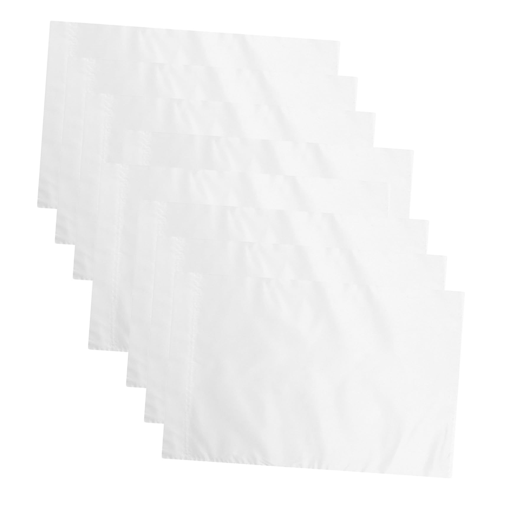 Bannières blanches de jardin en polyester lot de 8 supports pour personnalisation créative
