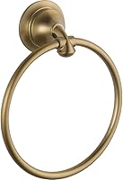 Delta Linden Champagne Bronze Towel Ring Holder - Wall Mount Bathroom Towel Hanger for Kitchen & Bath 79446-CZ